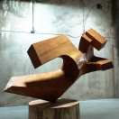 "Balancing Figure 1", eucalyptus, 2013, 136x80cm