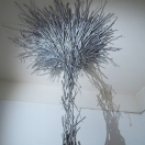 "Prata Pura" (detail), wood and silver paint installation, 2014, 500cm