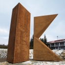 "Memorial of A.Kolping", welded iron, 2013, 400cm