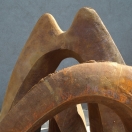 "Sitting Figure" (detail), cast iron, 2011, 160cm
