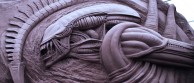 "Alien" (detail), sand, Weymouth (England), 2013, 3,5 x 4m